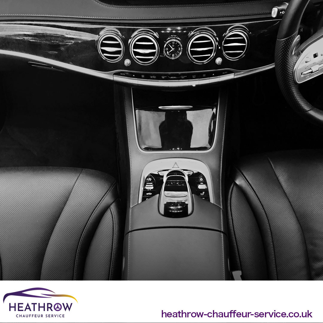 Interior of a luxury car that we use.  Need a private taxi service in Heathrow? Contact us today at ☎️020 3633 4613☎️