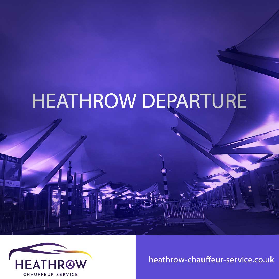 Heathrow Airport Terminal 5 Departure Drop Off, VIP area at the far end where the chauffeur awaits, call ☎️020 3633 4613☎️ to book a VIP service